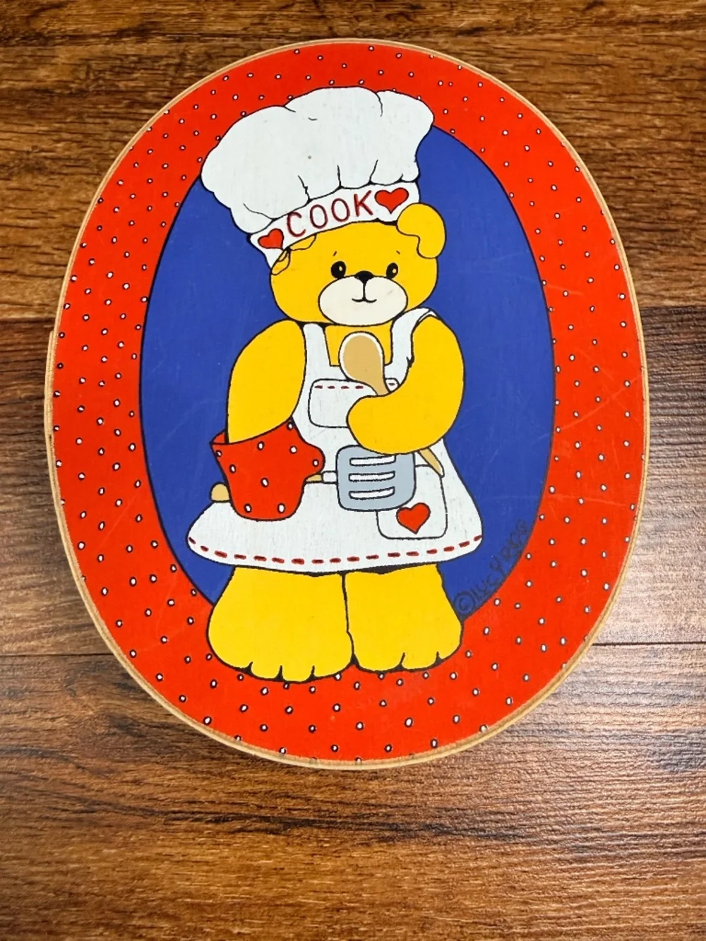 1984 ENESCO Lucy and Me Teddy Bear Cookie Cutter and Box